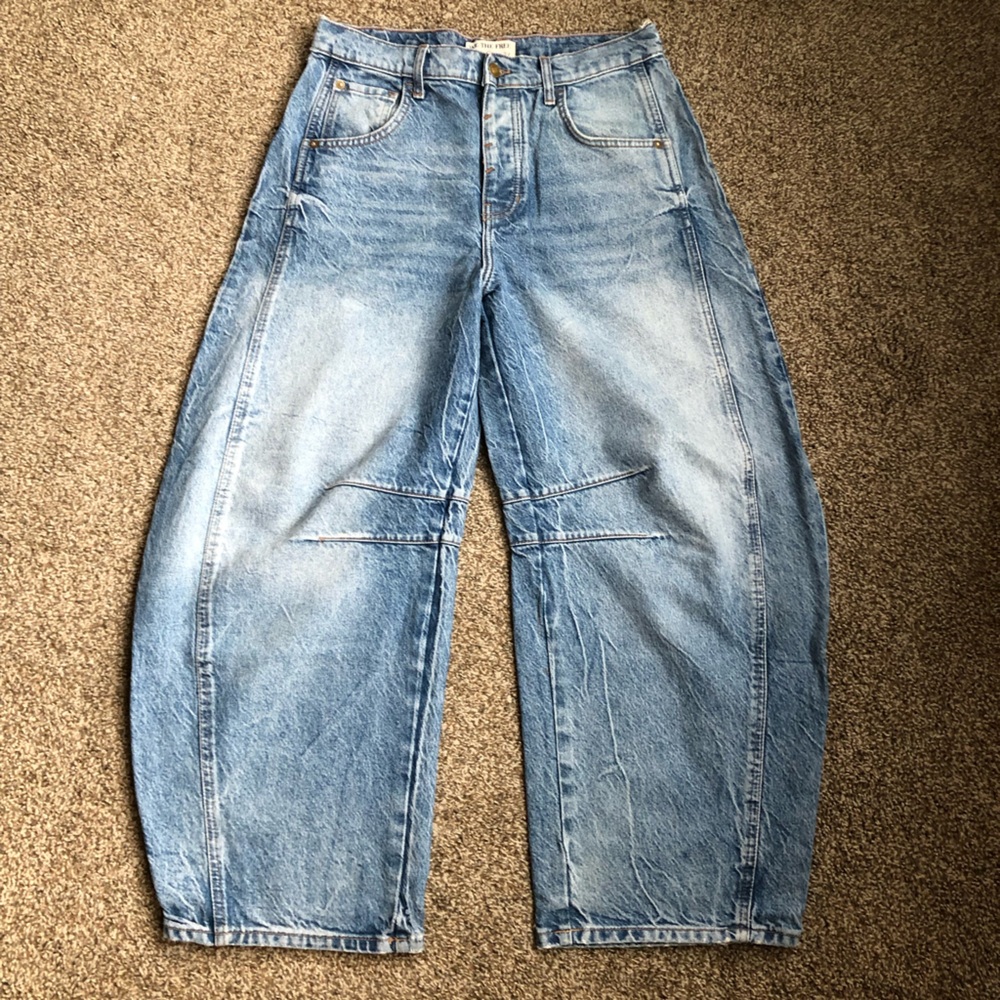 We The Free Mid Rise Barrel Jeans